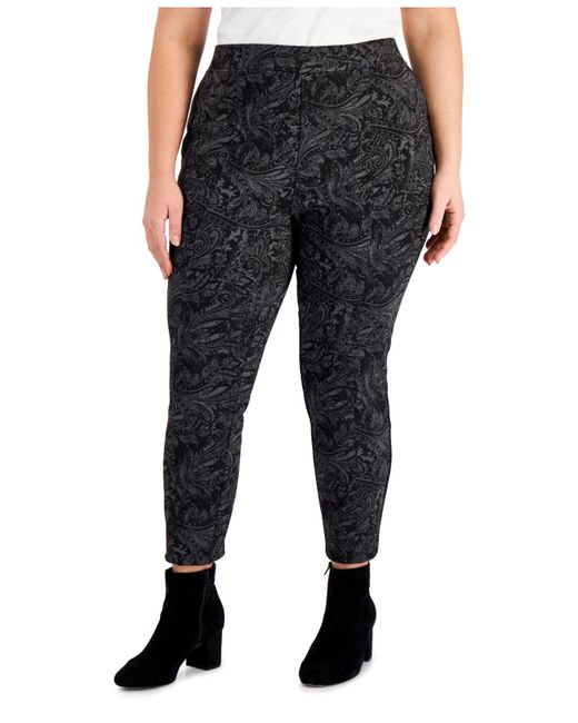 Size Printed Ponte Leggings, Created 