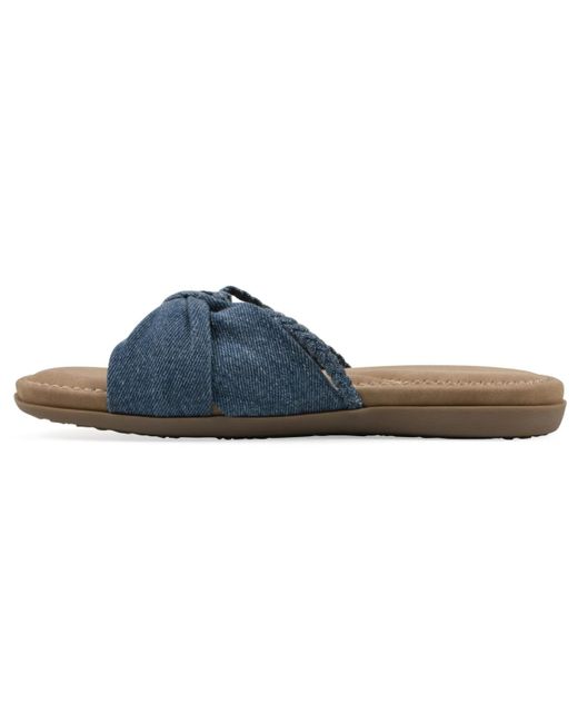 White Mountain Blue Fasha Slide Slip-on Sandals