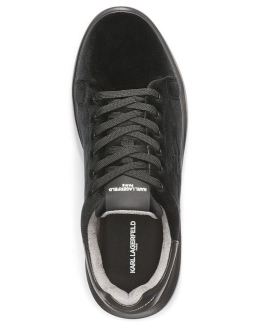 Karl Lagerfeld Black Round Toe Sneakers for men