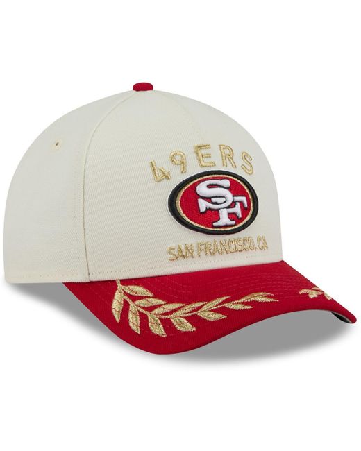 KTZ Gray Cream/scarlet San Francisco 49ers 2025 Nfl Draft 9forty A-frame M-crown Adjustable Hat for men