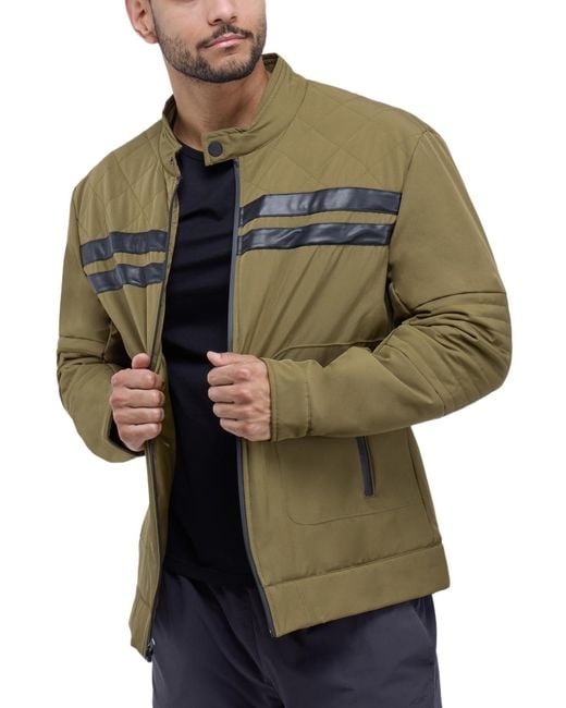 Xray Jeans Green Quilted Jacket for men