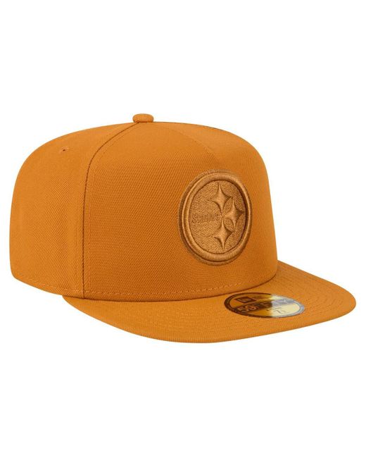KTZ Orange Pittsburgh Steelers Color Pack A-frame 59fifty Fitted Hat for men