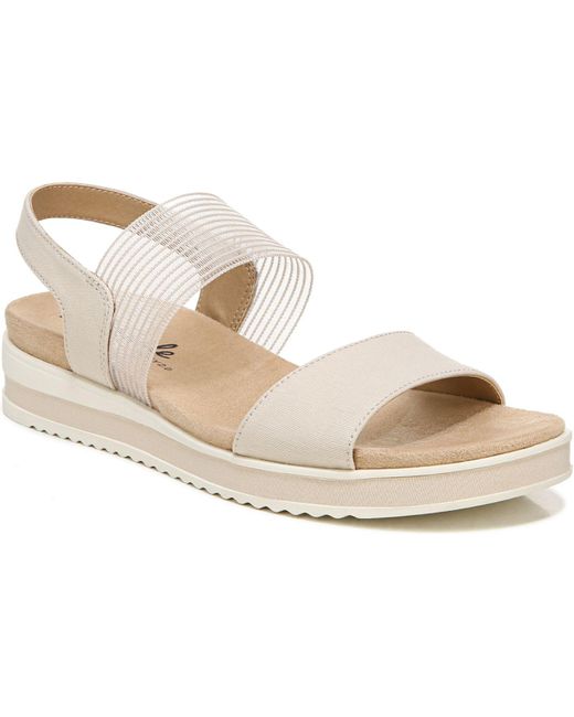 LifeStride Synthetic Zing Strappy Sandals in Natural | Lyst