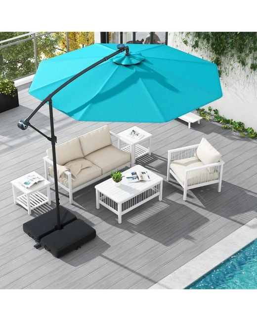 Gouun 10 Ft Patio Umbrella Offset Cantilever Umbrella in Blue | Lyst