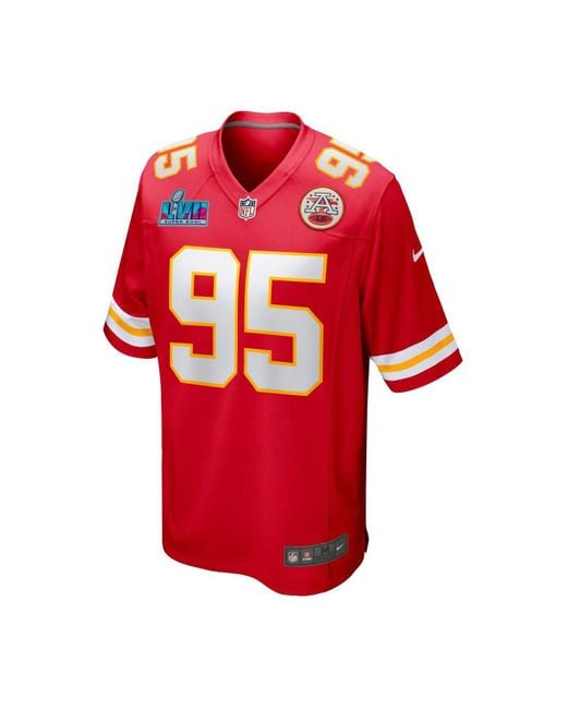 Kansas City Chiefs Travis Kelce Super Bowl LVII Patch Jersey Men