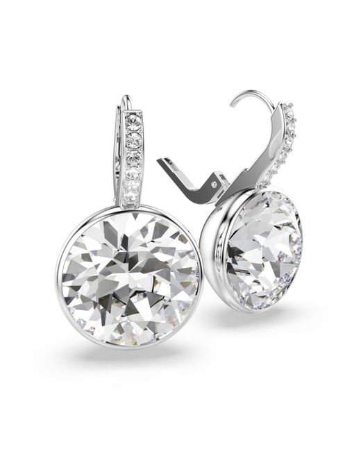 Swarovski White Millenia Rhodium Plated Drop Earrings