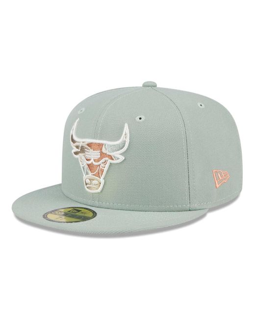 KTZ Green Chicago Bulls Springtime Camo 59fifty Fitted Hat for men