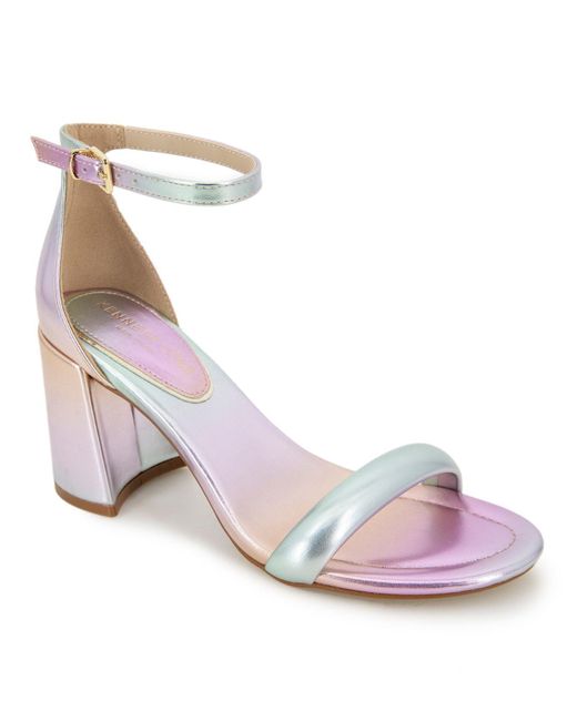 Kenneth Cole Luisa Block Heel Sandals In Pink | Lyst