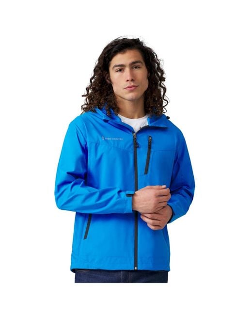 Free Country Blue Hydro Lite X2o Status Rain Jacket for men
