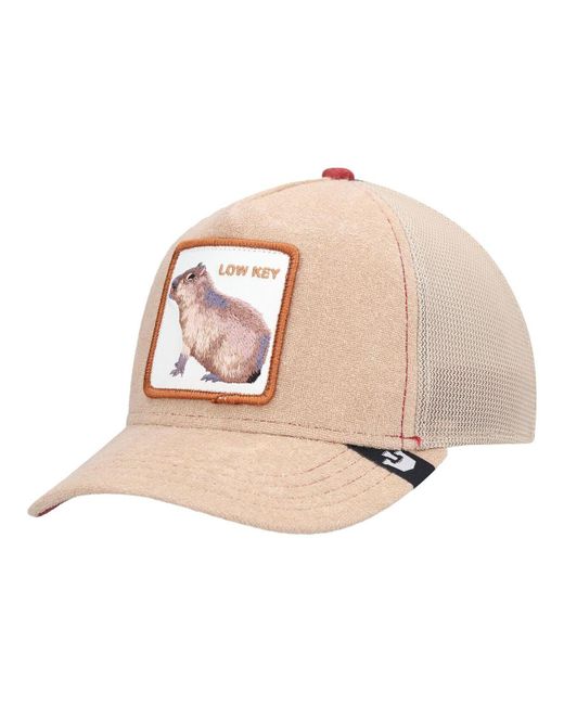 Goorin Bros Natural Tan Capybara Best Mate Trucker Adjustable Hat for men