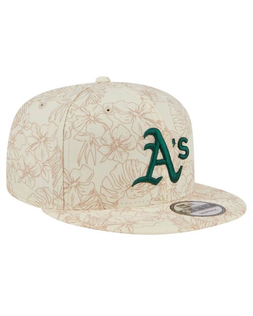 KTZ Natural Oakland Athletics Spring Training Leaf 9fifty Snapback Hat for men