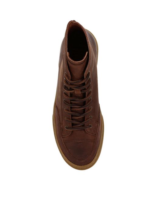 Frye Brown Hoyt Mid Dress Casual Lace Up Sneakers for men
