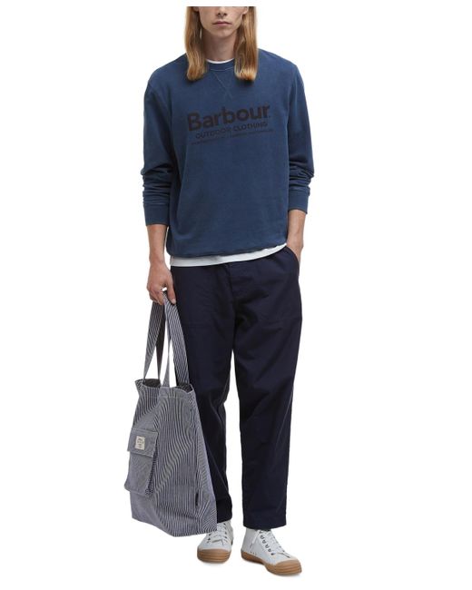 Barbour Gray Tynedale Stripe Tote Bag for men
