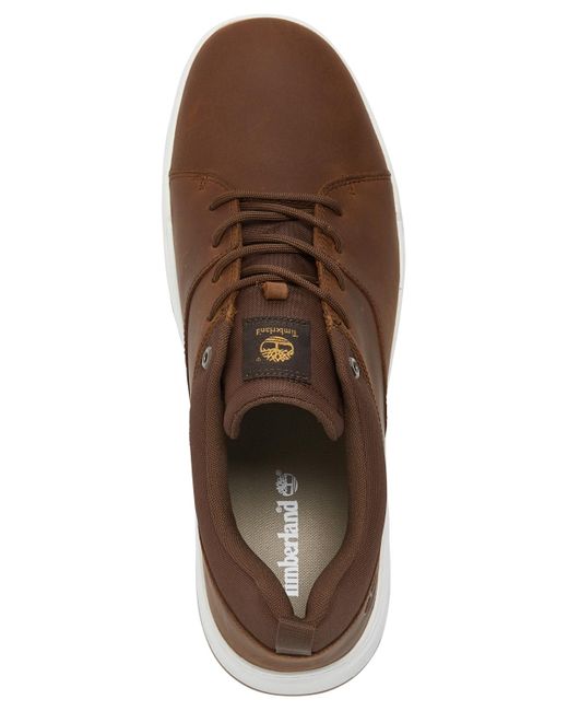 Timberland Brown Maple Grove Leather Low Casual Sneakers From Finish Line for men