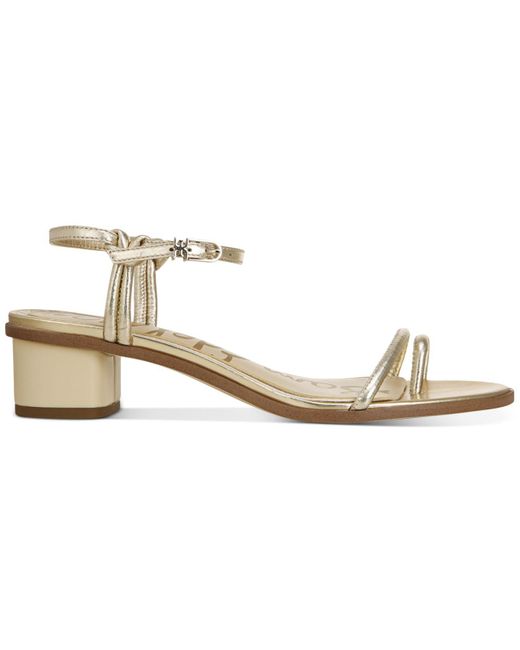 Sam Edelman Isle Barely There Dress Sandals in Metallic | Lyst