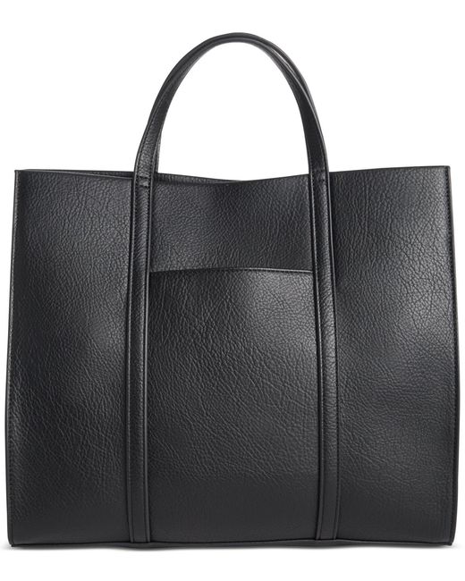 Style & Co. Black Boxy Medium Tote