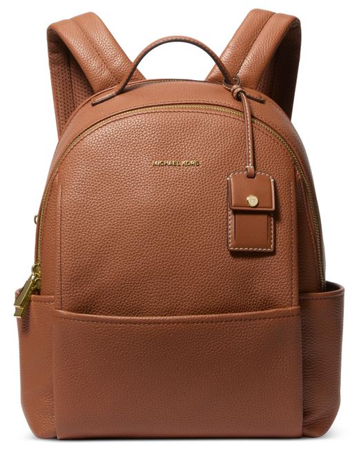 Michael Kors Brown Sable Medium Leather Backpack