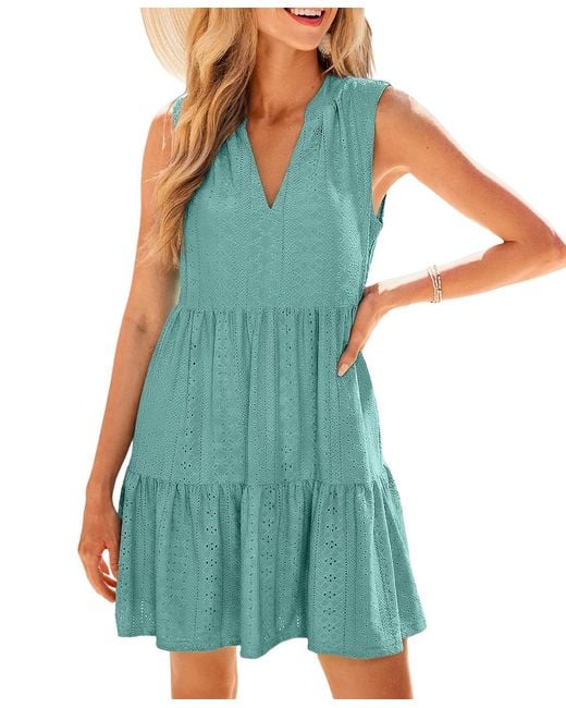 CUPSHE Green Lovingly Mini Beach Dress