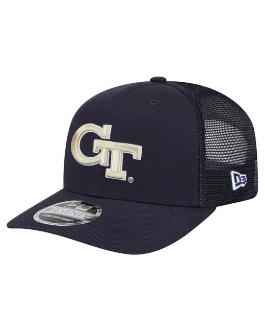 KTZ Blue Georgia Tech Yellow Jackets Primary 9seventy Trucker Stretch-snap Hat for men
