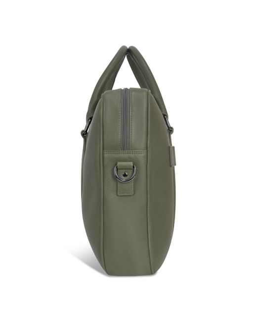 CHAMPS Green Onyx Collection Leather Slim Briefcase