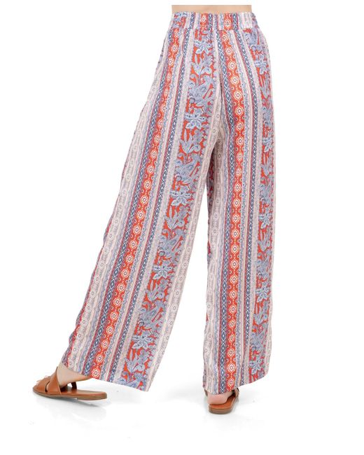 Fever Purple Print Drawstring Pant