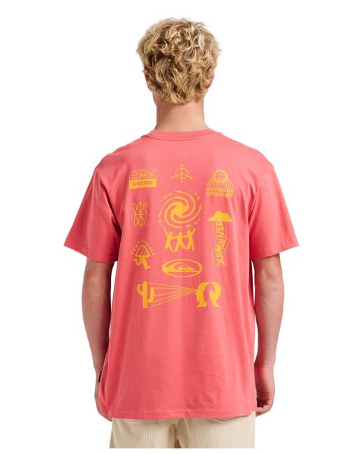 Quiksilver Pink All Welcome T-shirt for men
