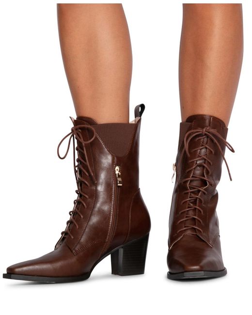 Belle & Bloom Brown Jumping Ship Laced Boot