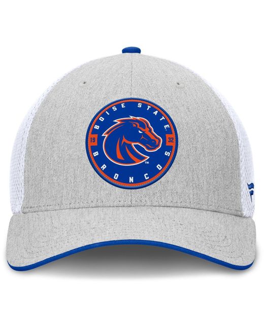 Fanatics Blue Heather Gray/white Boise State Broncos trigger Flex Hat for men