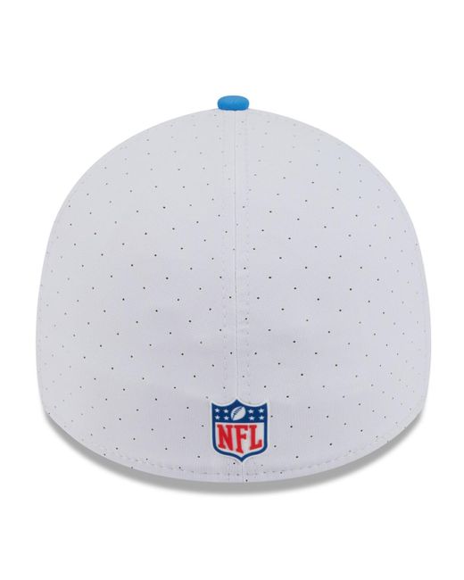 KTZ White/powder Blue Los Angeles Chargers 2025 Nfl Training Camp 39thirty Flex Hat for men