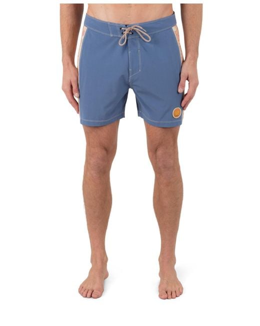 Hurley Blue Phantom Naturals Blocked Session 16 Boardshorts for men