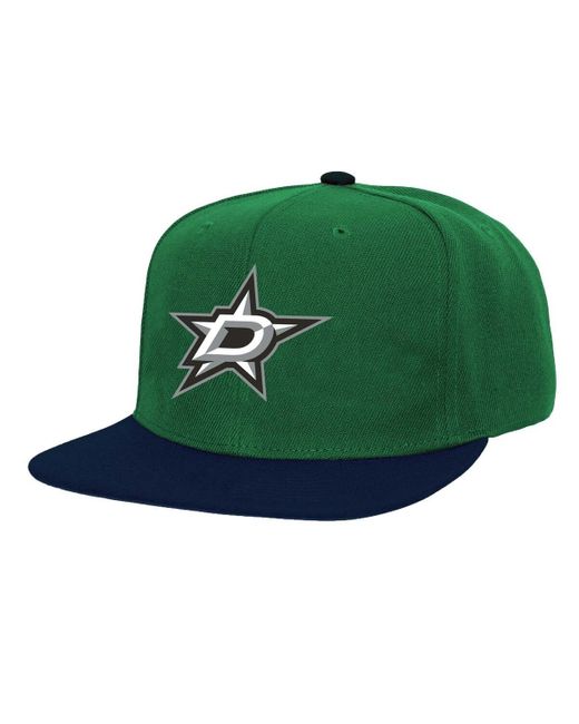 Mitchell & Ness Green Dallas Stars Core Team Ground 2.0 Snapback Hat for men