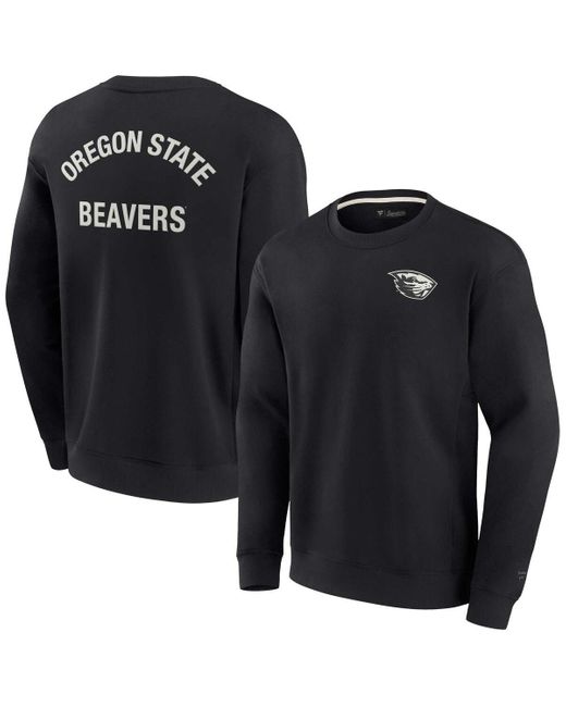 Fanatics And Oregon State Beavers Super Soft Pullover Crew Sweatshirt in Black Lyst