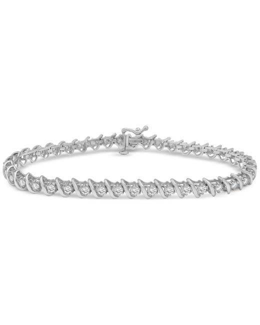 Macy's White Diamond Twist Bracelet (2 Ct. T.w.