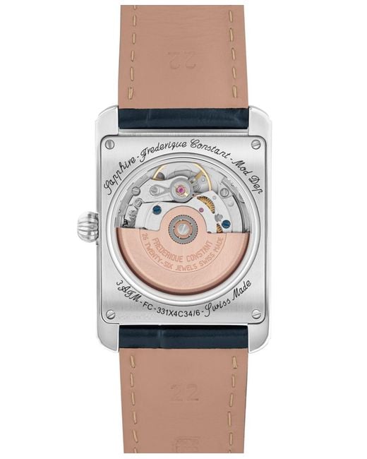 Frederique Constant Blue Carree Automatic Strap Watch for men