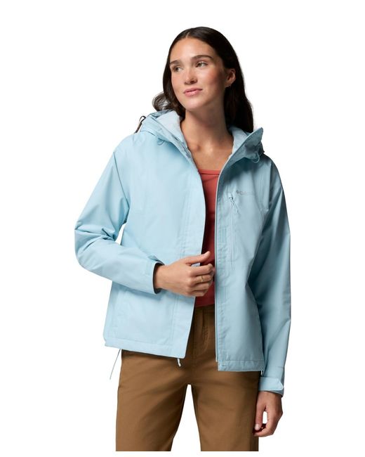 Columbia Women's Blue Hikebound Ii Hooded Waterproof Jacket