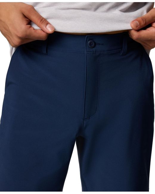 Columbia Blue Carter Crest Stretch Upf 50 Performance Shorts for men
