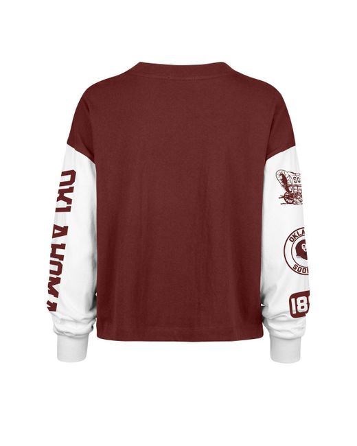 '47 Red Oklahoma Sooners Sydney Long Sleeve T-shirt