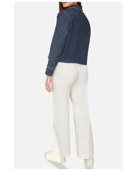 Yumi' Blue Denim Jacket With Patch Pockets
