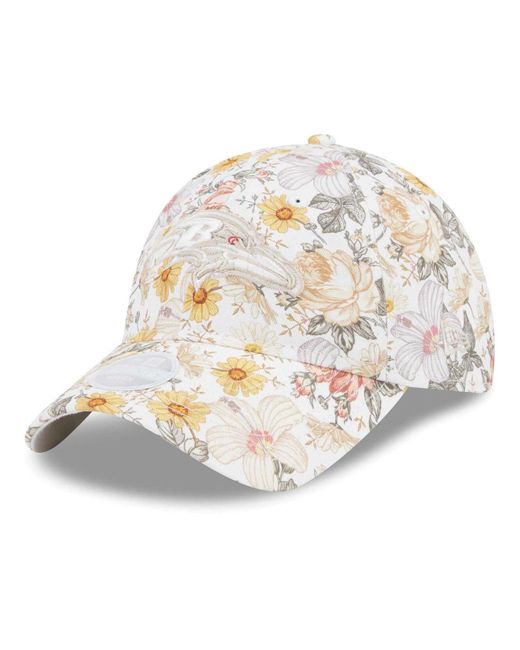 Women's New Era Cream Baltimore Ravens Bloom 9TWENTY Adjustable Hat