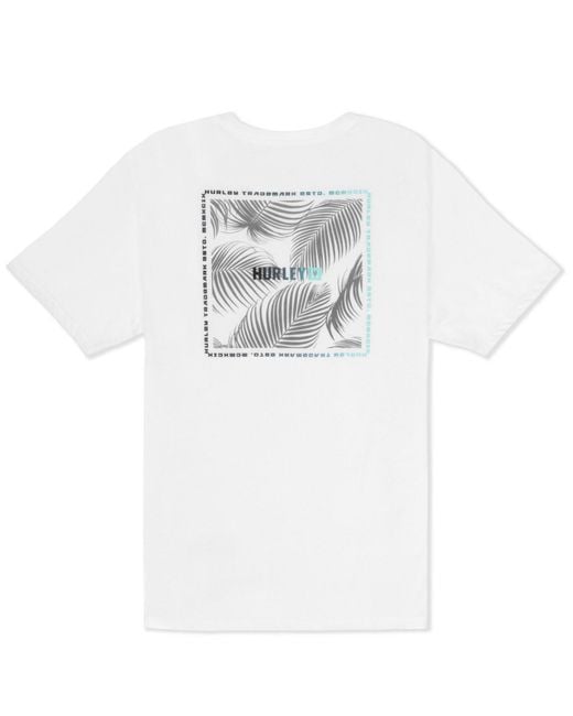 Hurley White Fern Gradient Short Sleeve T-shirt for men