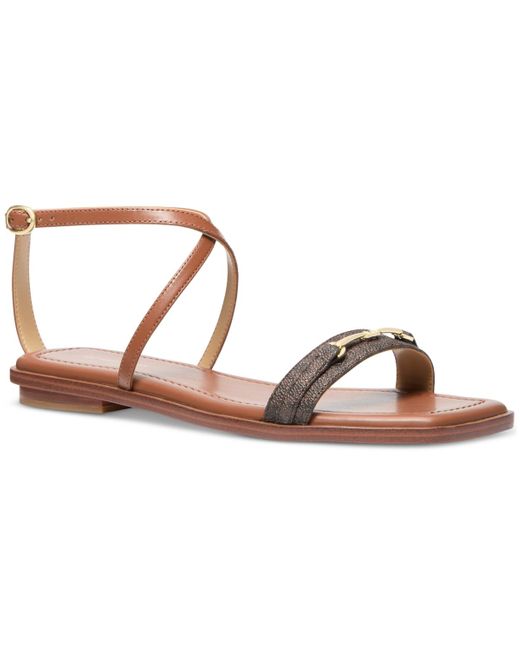Michael Kors Brown Lena Flats Sandals