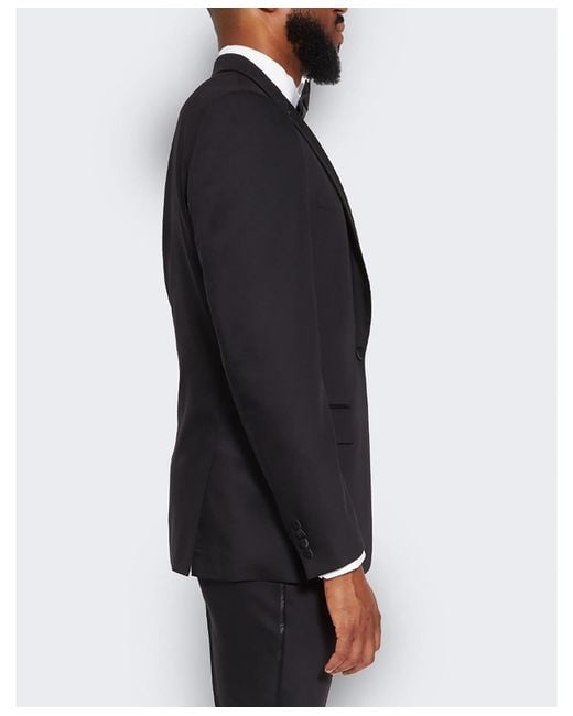 9tofive Black Men S Wool Tuxedo Jacket for men