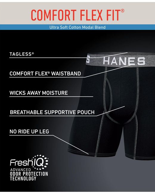 hanes men's comfort flex fit long leg boxer briefs