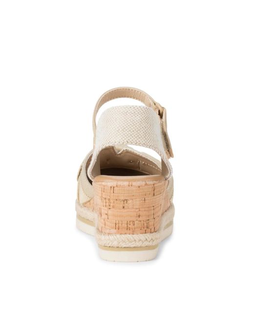 BareTraps Natural Arabelle Closed Toe Wedge Sandals