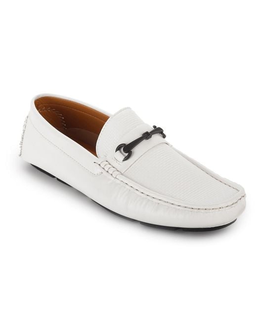 Aston Marc White Bit Driving Shoes for men