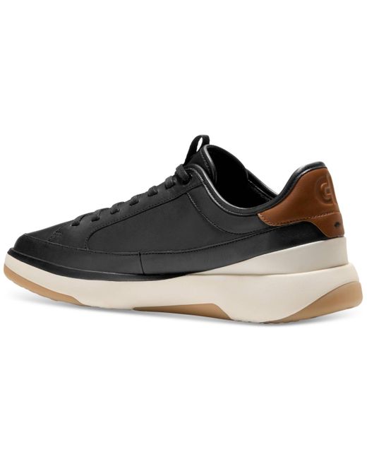 Cole Haan Black Grandprã ̧ All Day Leather Lace-up Court Sneakers for men