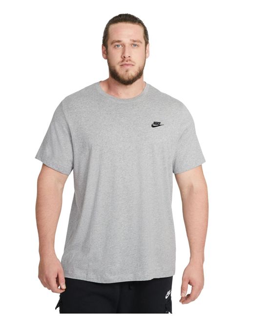 Nike Gray Sportswear Club T-shirt for men