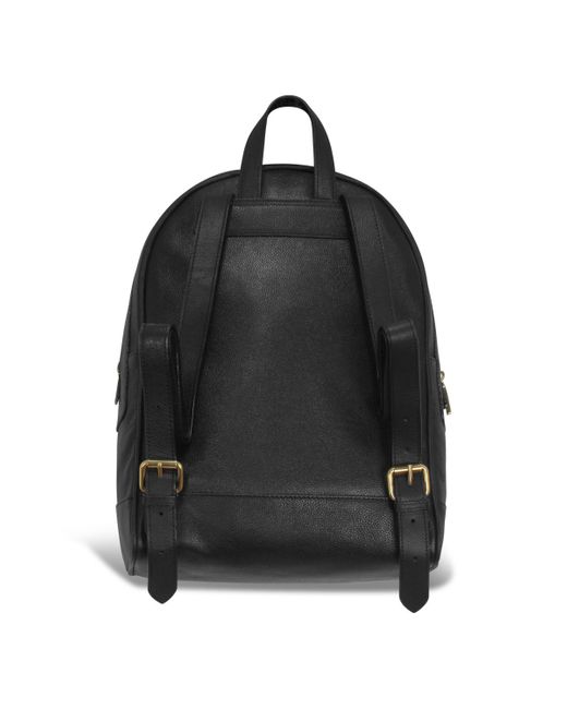 CHAMPS Black Leather Backpack