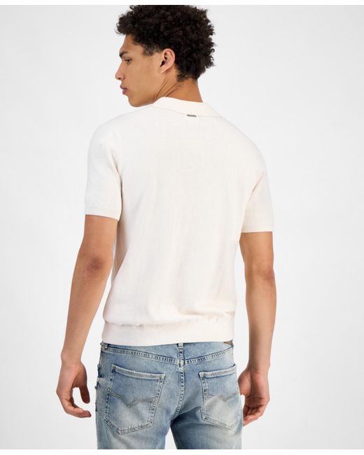 Guess White Relaxed-fit Bryant Pointelle Shirt for men