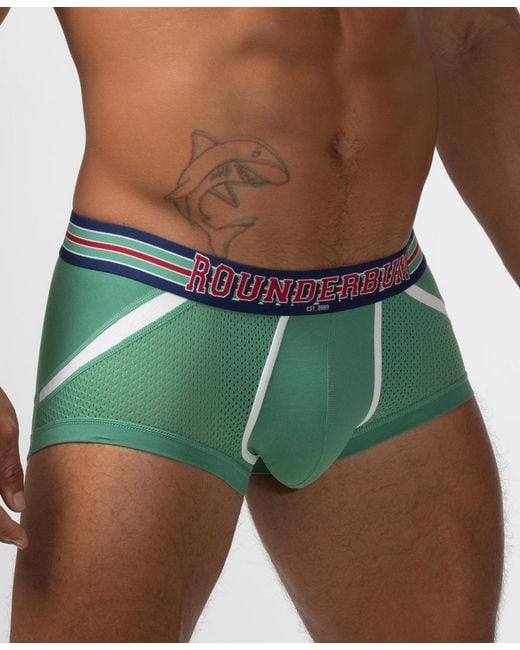 Rounderbum Green Varsity Anatomic Mini Trunk for men